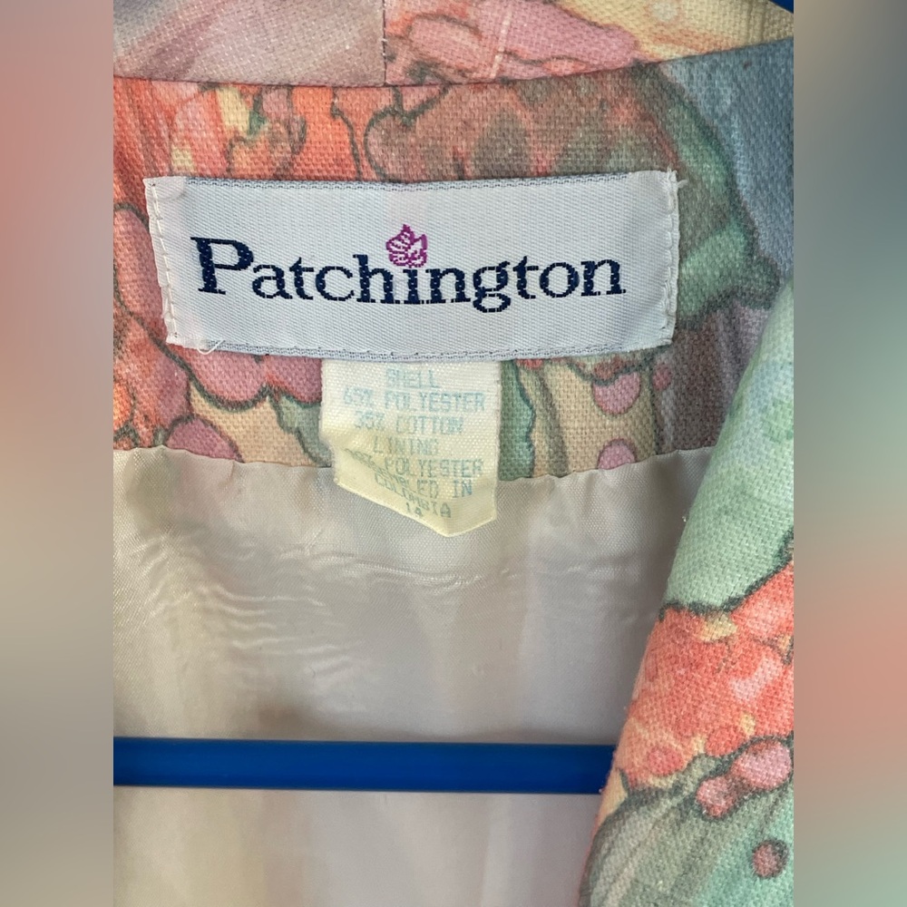 Vintage Patchington Watercolor Blazer 90s Art Teacher Gallery Dopamine Jacket - Picture 4 of 4